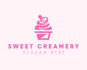 Sweet Cupcake Dessert logo design