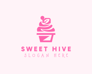 Sweet Cupcake Dessert logo design