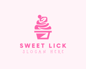 Sweet Cupcake Dessert logo design