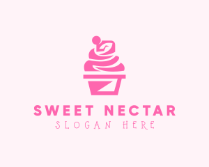 Sweet Cupcake Dessert logo design