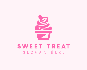 Sweet Cupcake Dessert logo design