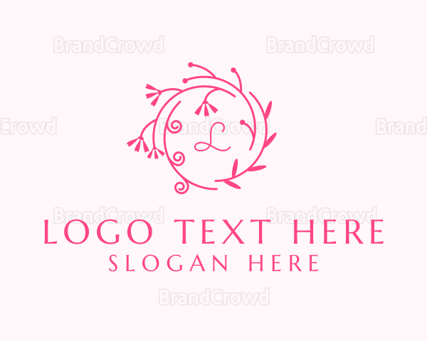 Ornamental Floral Wreath Logo