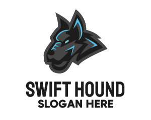 Gray & Blue Hound  logo design