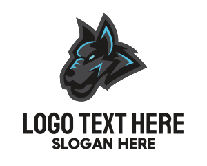 Hyena - Gray & Blue Hound logo design