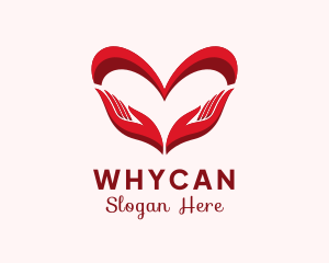 Social Worker - Hand Heart Charity logo design