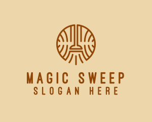 Sweeper Cleaning Broom logo design