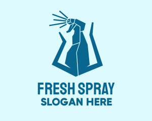 Disinfectant Cleaning Spray Bottle  logo design