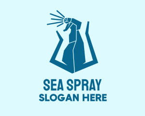 Disinfectant Cleaning Spray Bottle  logo design