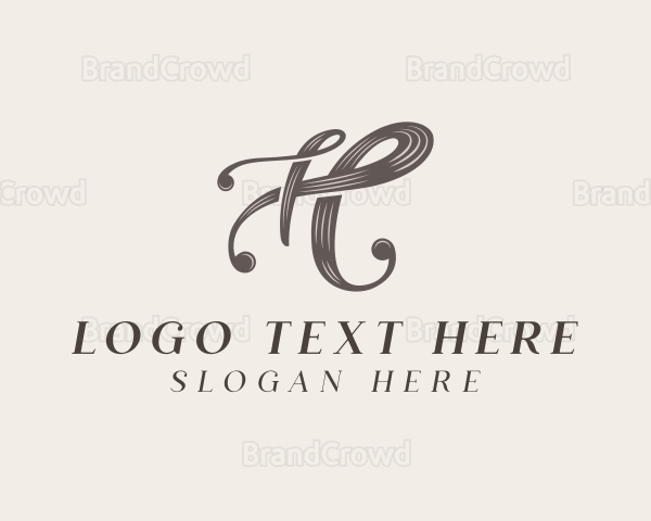 Vintage Fashion Boutique Letter H Logo