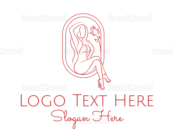 Beautiful Adult Woman Portrait Logo