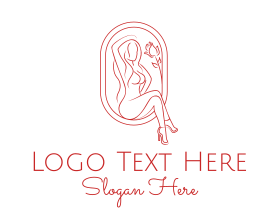 Influencer - Beautiful Adult Woman Portrait logo design