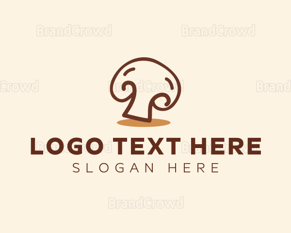 Edible Healthy Mushroom Logo