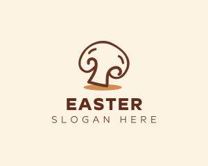 Vegan - Edible Healthy Mushroom logo design