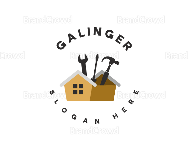 House Carpentry Toolbox Logo