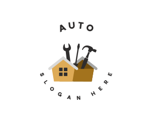 House Carpentry Toolbox Logo