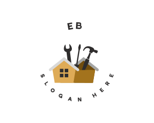 Construction - House Carpentry Toolbox logo design