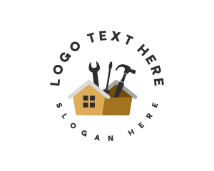 House Carpentry Toolbox Logo