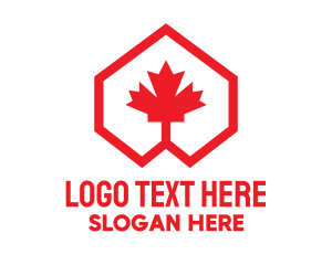 Maple - Red Canadian Maple Geometric logo design