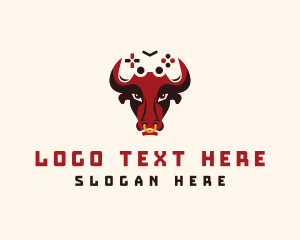 Horns - Bull Game Controller logo design