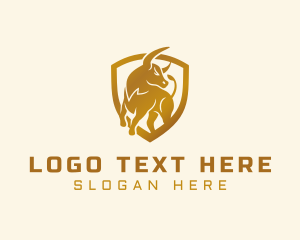 Gold - Gold Bull Shield logo design