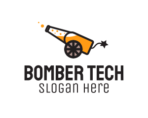 Bomber - Cannon Soda Drink logo design