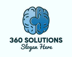 Blue Brain Puzzle logo design