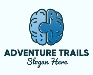 Blue Brain Puzzle logo design