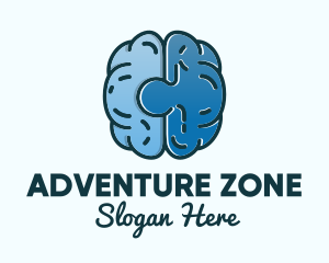 Blue Brain Puzzle logo design