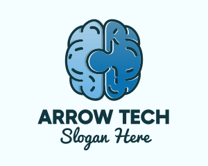 Blue Brain Puzzle logo design