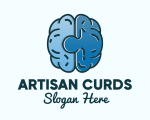 Blue Brain Puzzle logo design