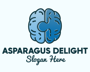 Blue Brain Puzzle logo design