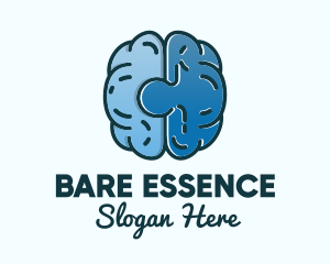 Blue Brain Puzzle logo design