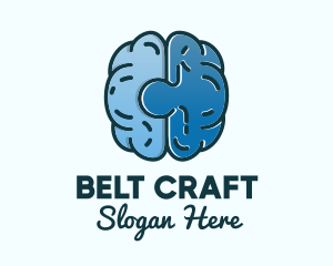 Blue Brain Puzzle logo design