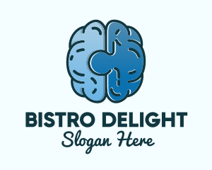 Blue Brain Puzzle logo design