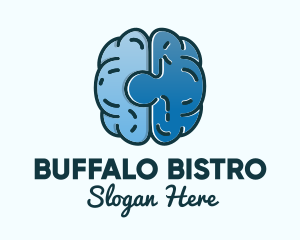 Blue Brain Puzzle logo design