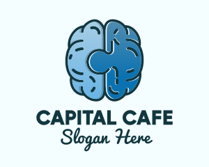 Blue Brain Puzzle logo design