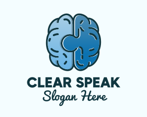 Blue Brain Puzzle logo design