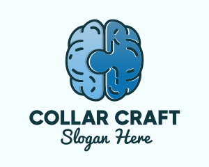 Blue Brain Puzzle logo design