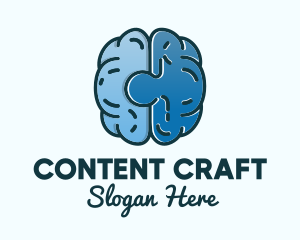 Blue Brain Puzzle logo design