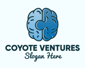 Blue Brain Puzzle logo design