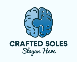 Blue Brain Puzzle logo design