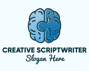 Blue Brain Puzzle logo design