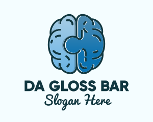 Blue Brain Puzzle logo design