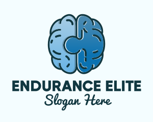 Blue Brain Puzzle logo design