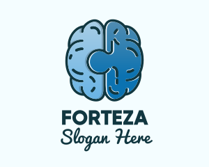 Blue Brain Puzzle logo design