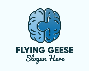 Blue Brain Puzzle logo design