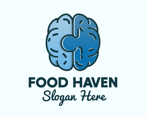 Blue Brain Puzzle logo design