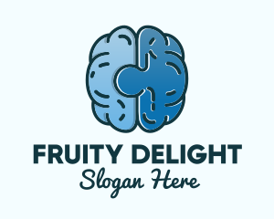 Blue Brain Puzzle logo design