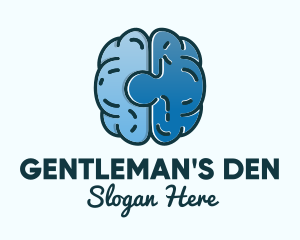 Blue Brain Puzzle logo design