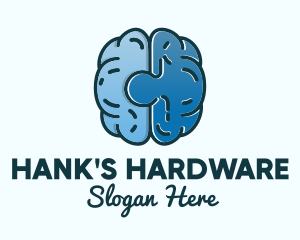 Blue Brain Puzzle logo design